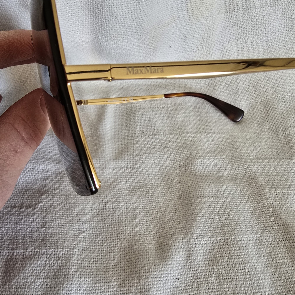 MaxMara Oversized Square Brown Sunglasses MM0117 NEW With case - Picture 7 of 10